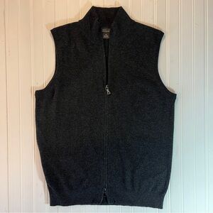 The Men’s Store Bloomingdale’s 100% Cashmere Zip Vest Black Size Medium